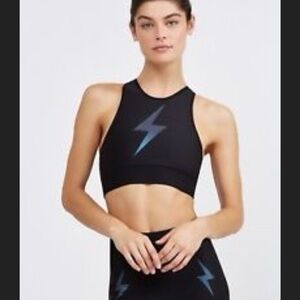 Ultracor Black Bra with Blue Lightning Design